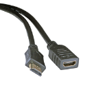 Cablenet 5m 4K HDMI Male-Female Extension High Speed+Ethernet Black PVC Cable