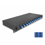 DeLOCK 19″ Optical Fiber Splice Box 12 x LC Duplex OS2 1U complete assembled