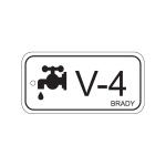 Brady ENERGY TAG-V-4-75X38MM-PP/25 non-adhesive label 25 pc(s) Black, White Rectangle