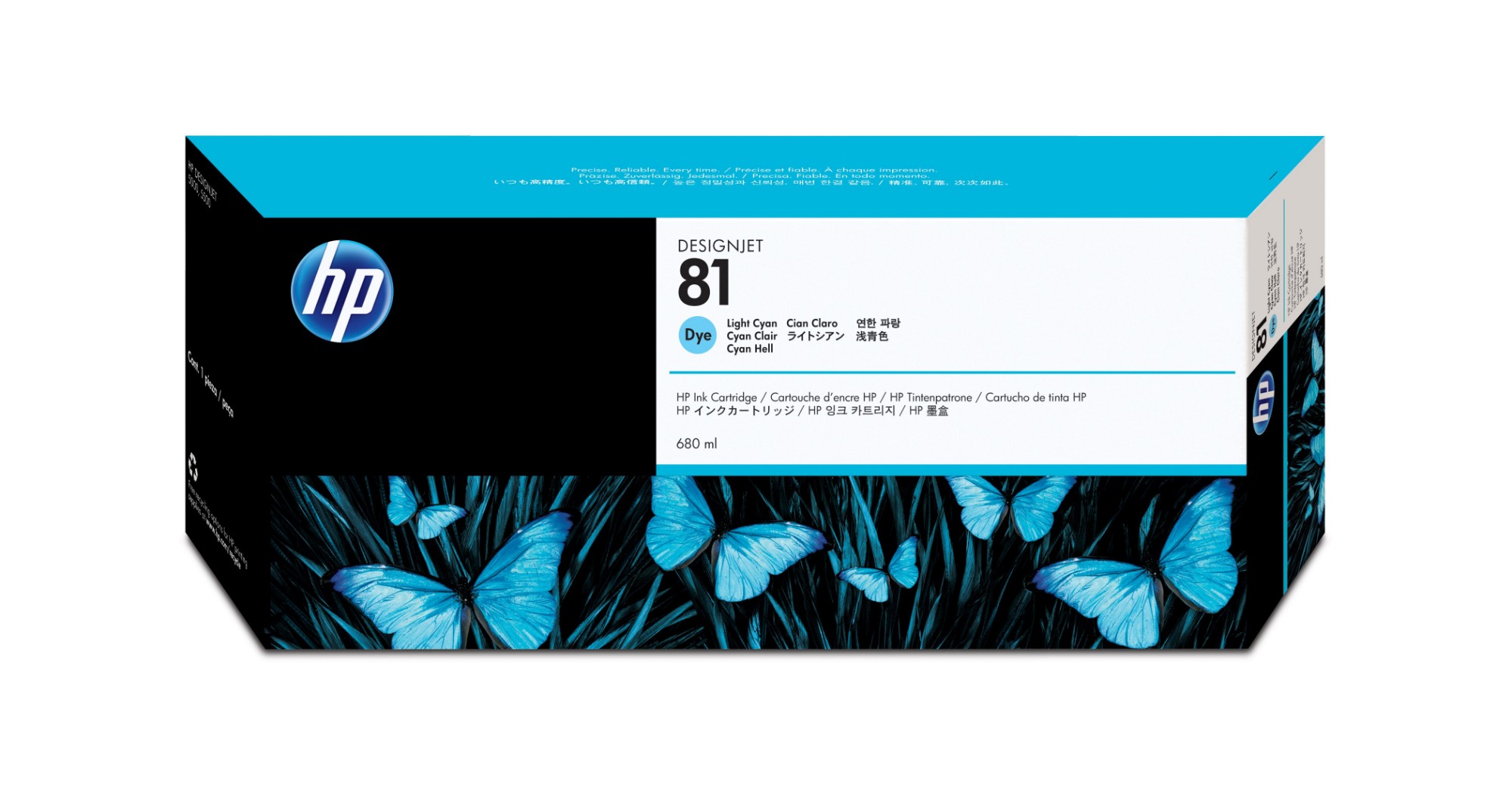 HP  C4934A/81 Ink cartridge light cyan. 1.4K pages 680ml for  DesignJ