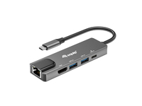 Image of Equip USB-C 5 in1 Multifunction Adapter, HDMI, Gigabit LAN, USB...