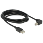 DeLOCK 3m, USB 2.0-A - USB 2.0-B USB cable USB A USB B Black