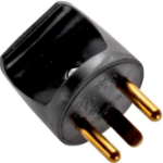 Microconnect Power Plug (round), Black power plug adapter Type K (DK)