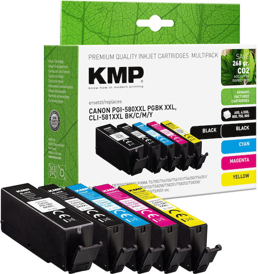 EU Product - KMP Patrone Canon PGI-580XXL/CLI-581XXL Multip. bk,c,m,y remanufactured