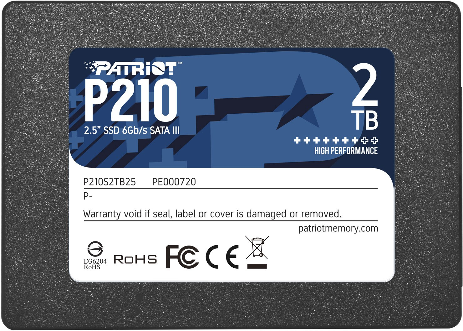 P210S2TB25 PATRIOT MEMORY P210 SSD 2TB SATA 3 Internal Solid State Drive 2.5