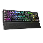 GAMEMAX Strike Mechanical RGB Gaming Keyboard Outemu Red Switches Anti-Ghosting Double-Shot Keycaps Magnetic Wrist Rest