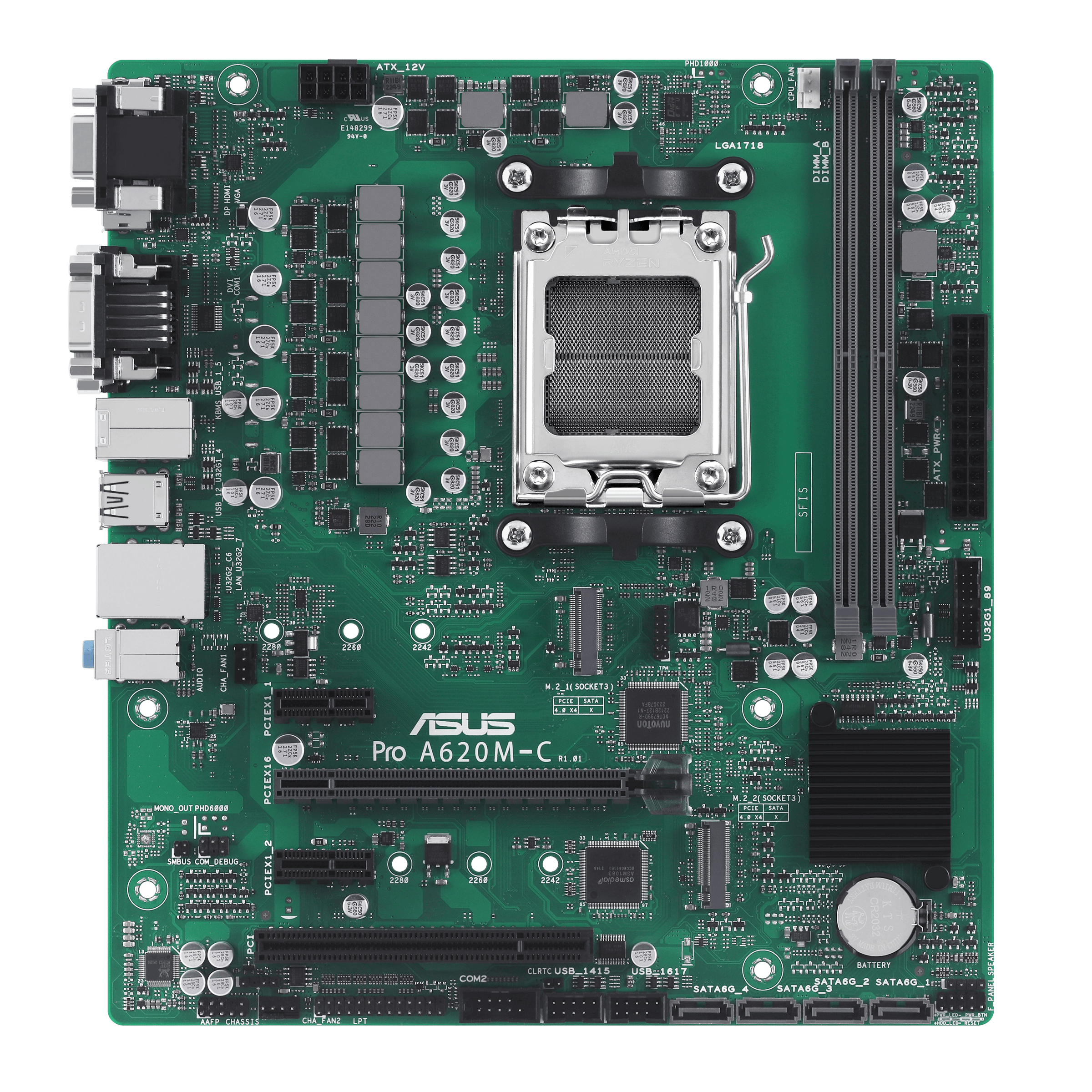 Image of ASUS PRO A620M-C-CSM AMD A620 Socket AM5 micro ATX