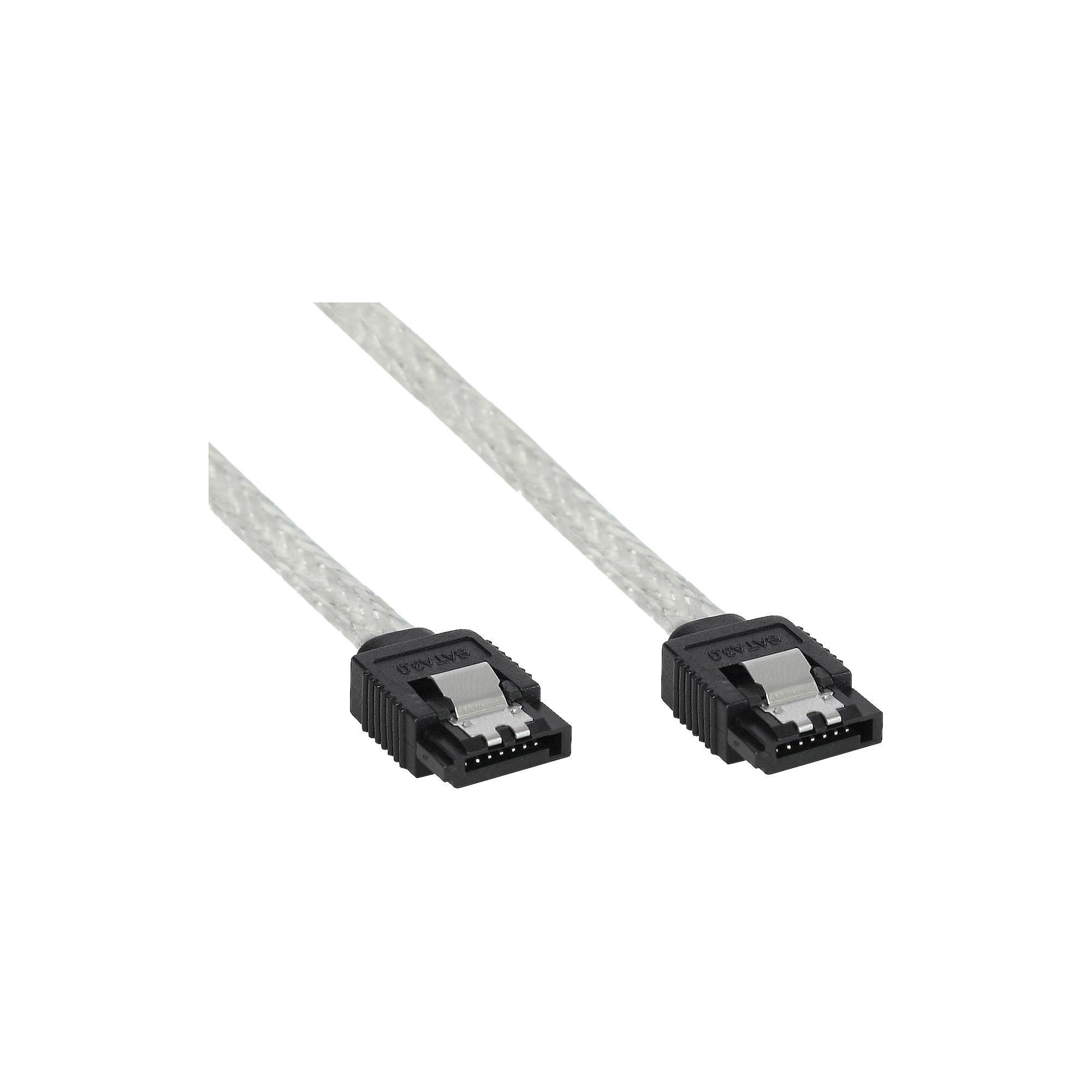 Image of InLine SATA 6Gb/s Round Cable with latches 0.5m
