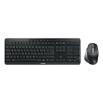 CHERRY Stream desktop ultimate keyboard Mouse included Home/Office USB + RF Wireless + Bluetooth QWERTZ German Black