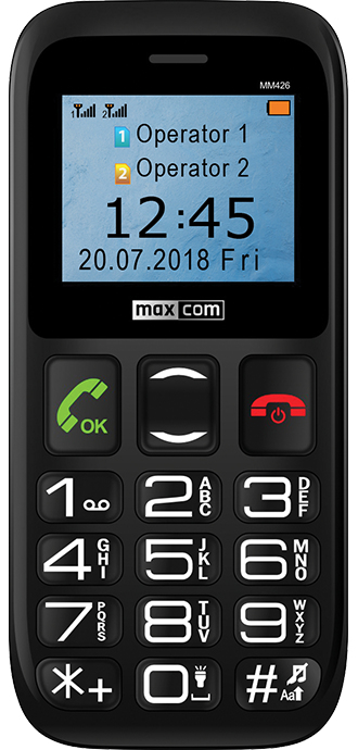 MaxCom Comfort MM426 4.5 cm (1.77") 72 g Black Senior phone