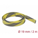 DeLOCK Braided Sleeve stretchable 2 m x 19 mm black-yellow