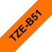 Brother TZE-B51 etiquetadora Preto sobre laranja fluorescente