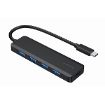 Gembird UHB-CM-U3P4P-01 interface hub USB 3.2 Gen 1 (3.1 Gen 1) Type-C Zwart