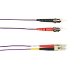 Black Box FOCMRSM-001M-STLC-VT fibre optic cable 1 m ST LC OFNR OS2 Purple