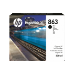 HP 863 500 ml inktcartridge voor PageWide XL, zwart