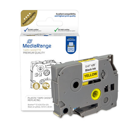 Image of MediaRange Plastic tape cassette, for label printers using Brother...