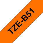 Brother TZE-B51 label-making tape Black on fluorescent orange