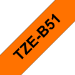 Brother TZE-B51 cinta para impresora de etiquetas Negro sobre naranja fluorescente