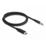 DeLOCK Audio Stereo Cable USB Type-C male to Stereo plug 3.5 mm 3 pin 1 m black