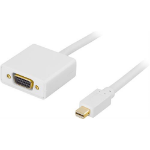 Deltaco DP-VGA100 video cable adapter 1 m Mini DisplayPort VGA (D-Sub) White