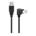 Microconnect USBAB2ANGLED USB cable USB 2.0 2 m USB A USB B Black