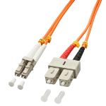 Lindy 1.0m OM2 LC - SC Duplex fibre optic cable 1 m Orange