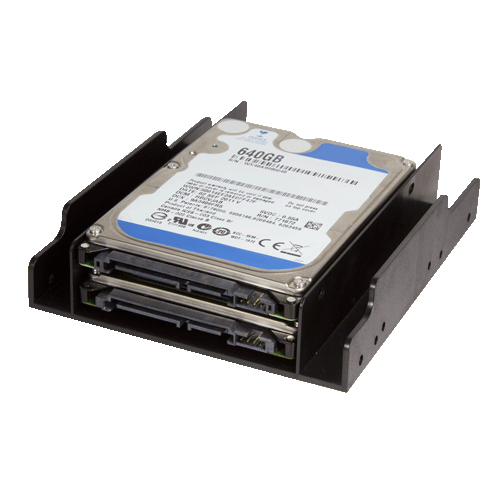 Image of LogiLink AD0010 drive bay panel 2x 3.5" Bezel panel Black