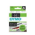 DYMO D1 - Standard Étiquettes - Blanc sur noir - 19mm x 7m