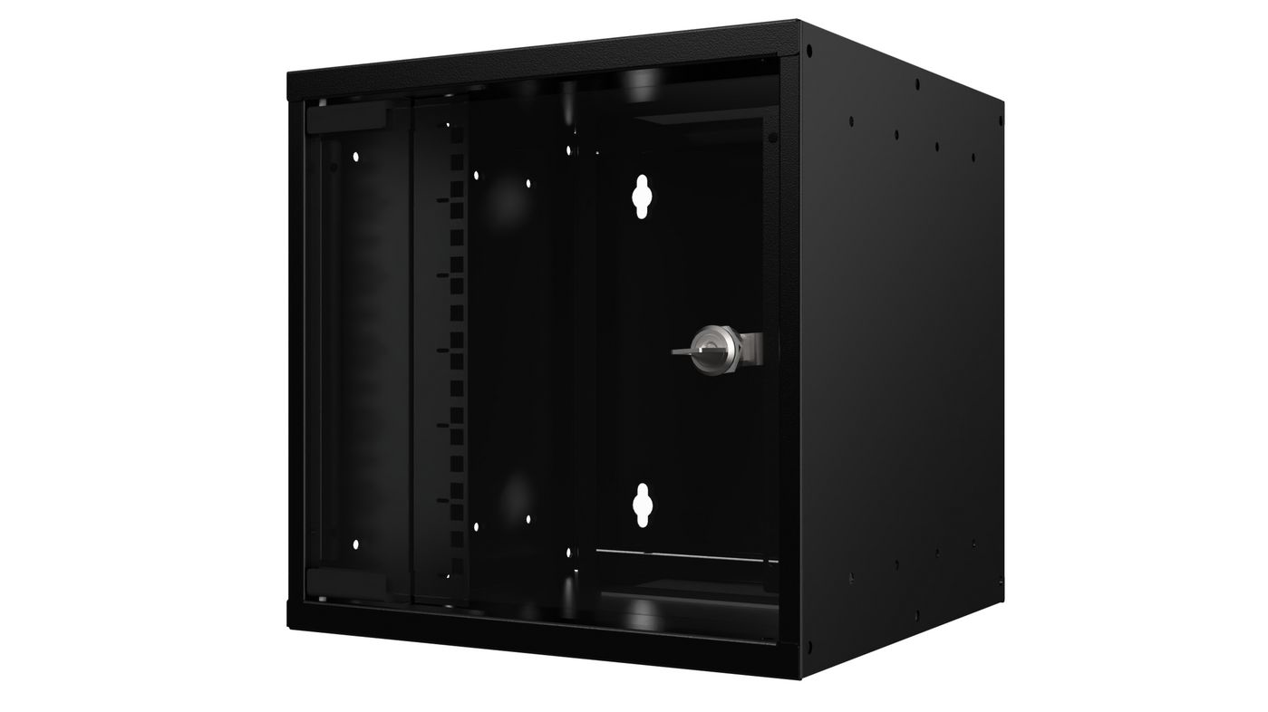 Lanview Black Rsm09u30mnbl Rack Cabinet 9U Wall Mounted Rack