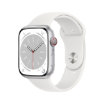 Apple Watch Series 8 OLED 45 mm Digital 396 x 484 pixels Touchscreen 4G Silver Wi-Fi GPS (satellite)