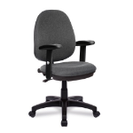 NAUTILUS Designs Java 100 Medium Back Single Lever Fabric Operator Office Chair With Height Adjustable Arms Grey - BCF/I300/GY/ADT DD
