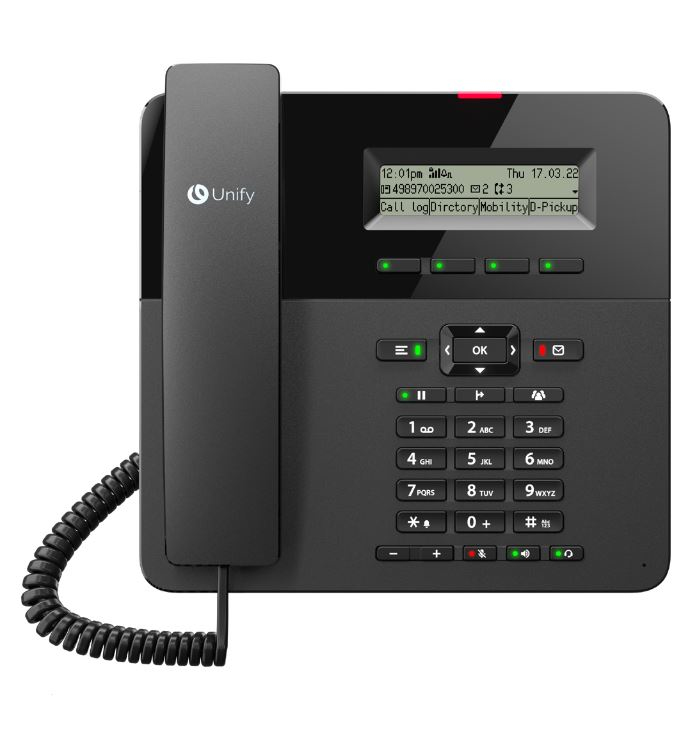 Unify OpenScape Desk Phone CP210 Analog telefon Svart