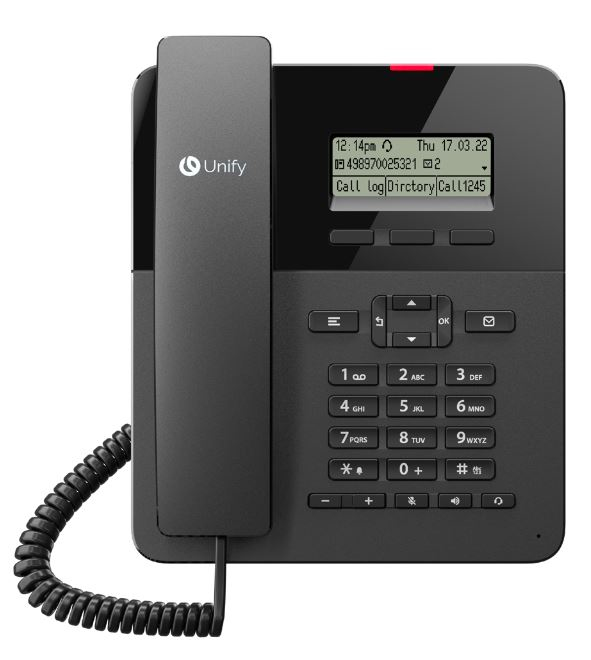 Unify OpenScape Desk Phone CP110 Analog telefon Svart