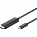 Goobay 77528 video kabeļu aksesuārs 1,8 m USB Veids-C HDMI Melns