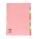 CTS Wholesale Subject Divider A4 10 Part Pastel