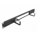 DeLOCK 19″ Cable Management Routing Panel with opening and 2 hooks 1U black