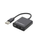 connektgear Stereo Jack Adapter USB 2 Type A Male to 2 x 3.5mm Female