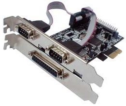 Photos - Network Card Longshine Serial & Parallel PCIe Card interface cards/adapter LCS-6322