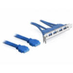 DeLOCK 2 x USB 3.0 19-pin - 4 x USB 3.0-A