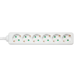 Deltaco GT-0601 power extension 3 m 6 AC outlet(s) Indoor White