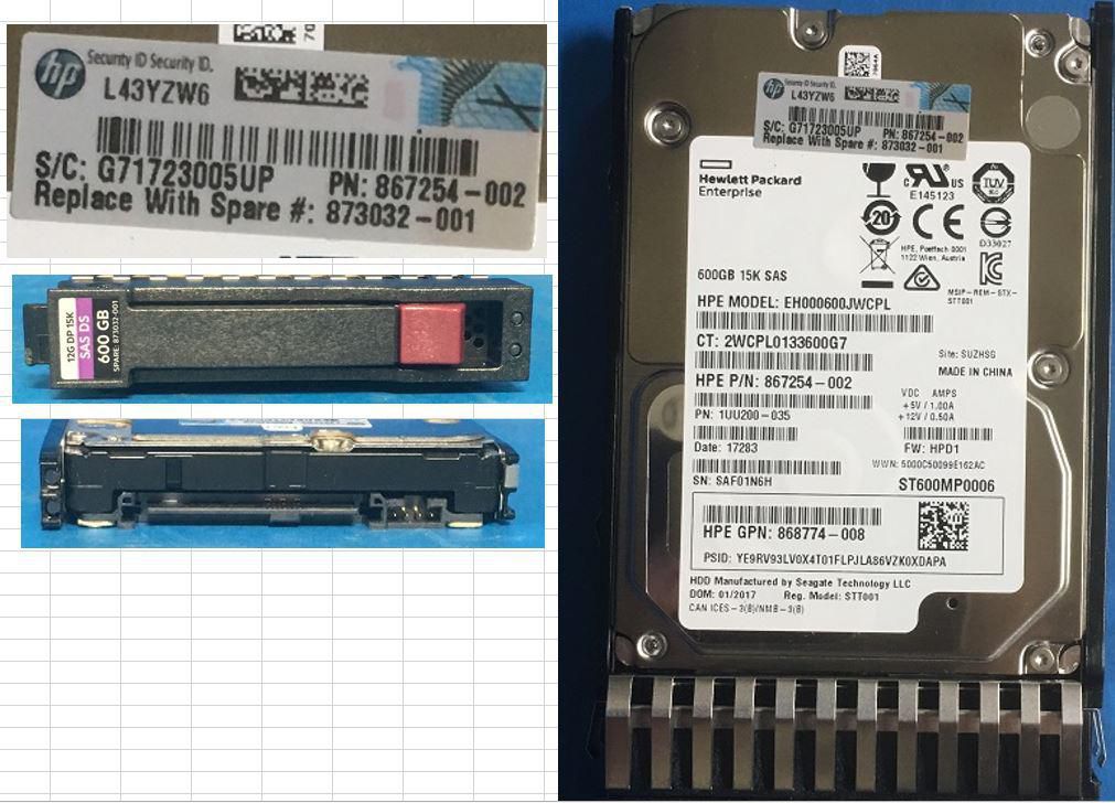 HPE HDD 600GB 12G 15K SFF SAS