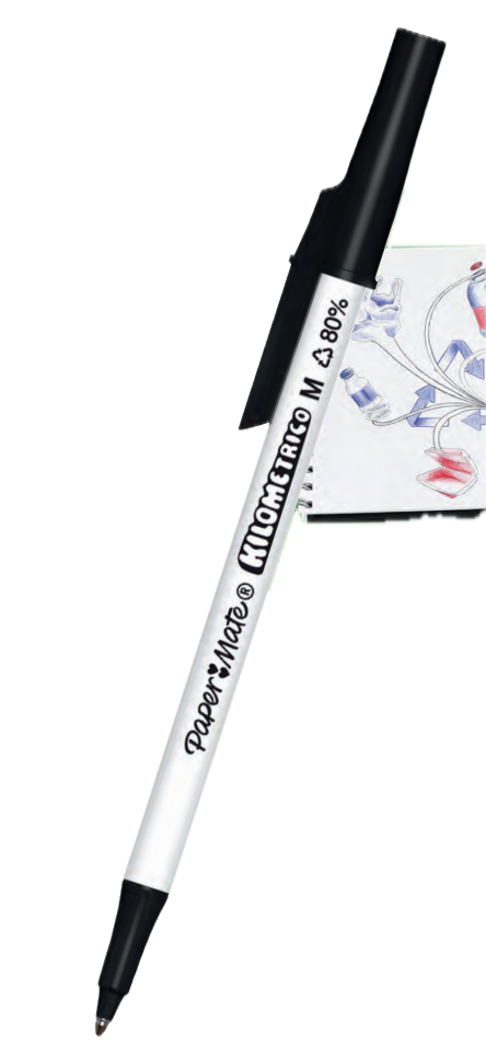 Paper Mate Kilometrico Ballpoint Pens Medium Point (1.0mm) Black Ink - 8 Pens - Image 13