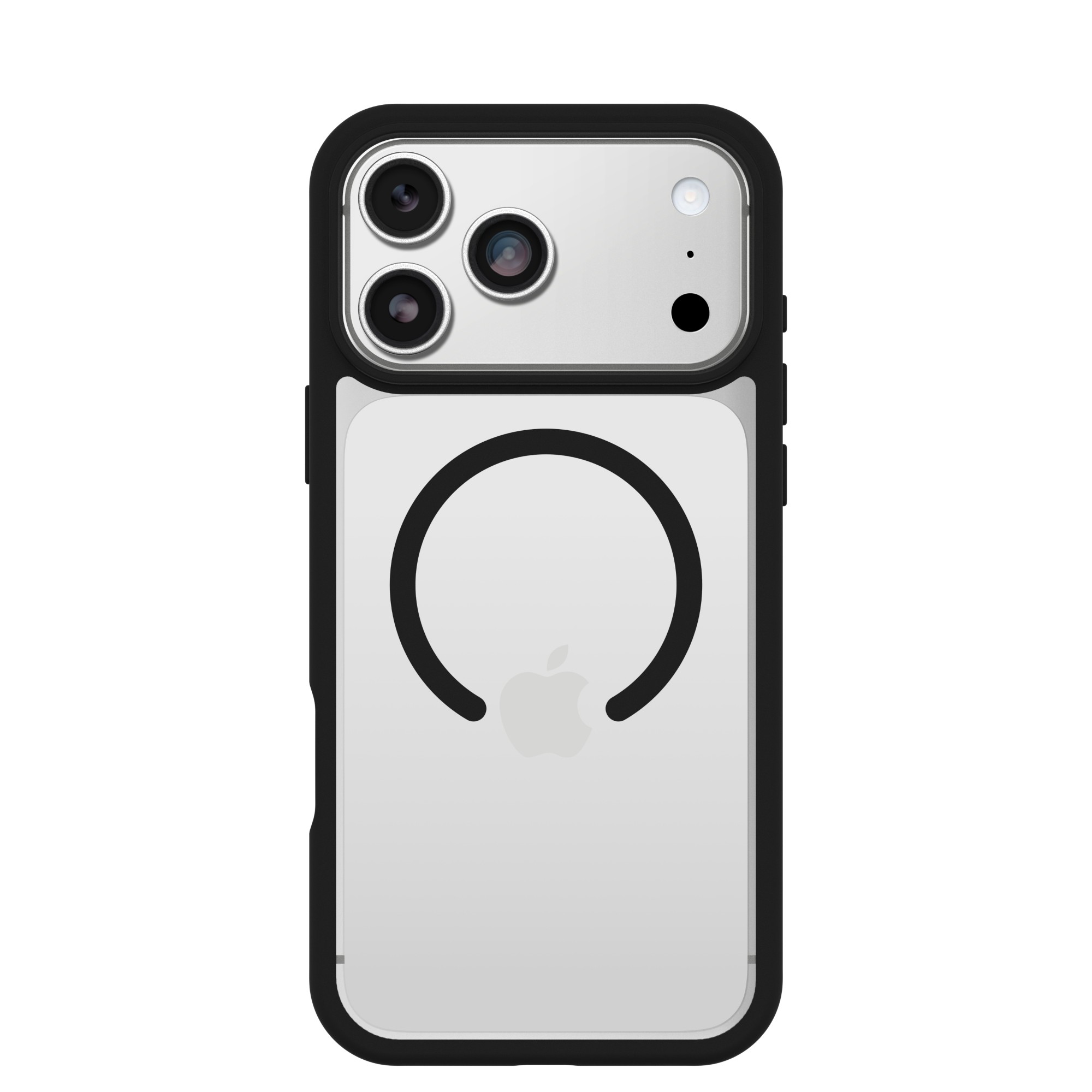 OtterBox React MagSafe Series for Apple iPhone 17 Pro Max, Black Crystal, transparent/black