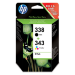 HP Pack de ahorro de 2 cartuchos de tinta original 338 negro/343 tricolor