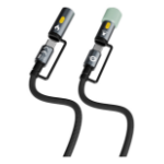 Conceptronic ETTA10B15 4-in-1 USB 2.0 Cable with LED Light and Electric Lighter, USB-C Male to USB-C Male, PD 60W, 3A, 1.5m
