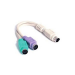 Rose ACC-MD6M2MD6F PS/2 cable 6-p Mini-DIN 2x 6-p Mini-DIN White