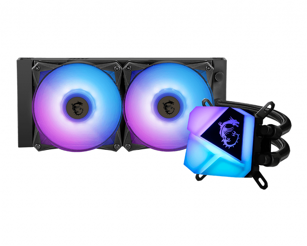 MSI MAG CORELIQUID C280 Liquid CPU Cooler '280mm Radiator. 2x 140