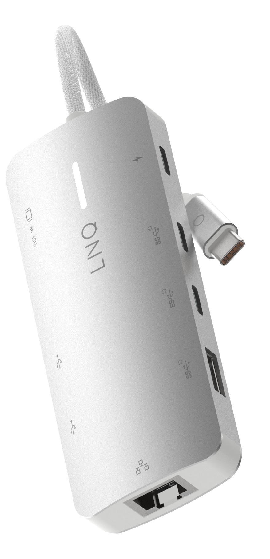 LINQ byELEMENTS 8in1 Pro Studio USB-C 10Gbps Multiport Hub with PD, 8K HDMI and 2.5Gbe Ethernet