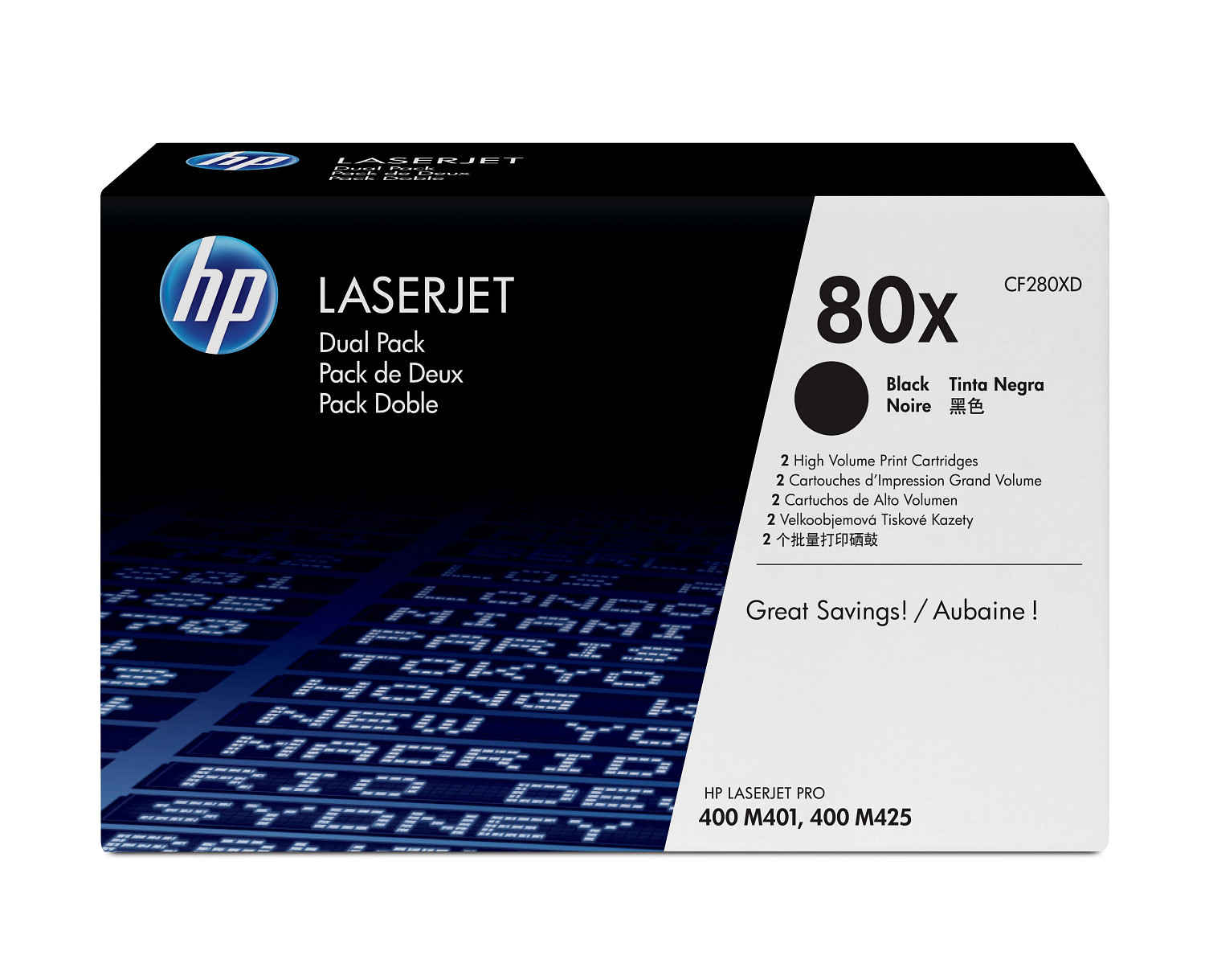 HP CF280XD/80X Toner cartridge black high-capacity twin pack. 2x6.9K p