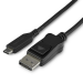 StarTech.com Cable de 1m USB-C a DisplayPort 1.4 - Convertidor Adaptador de Vídeo USB Tipo C 8K/5K/4K - HBR3/HDR/DSC - Cable Conversor para Monitor DP de 8K 60Hz - USB-C/Thunderbolt 3